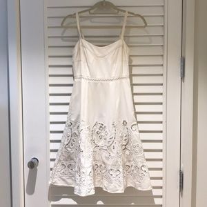Cynthia Steffe white dress with crochet detail